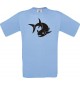 Cooles Kinder-Shirt Tiere Fisch Fish, hellblau, 104