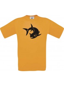 Cooles Kinder-Shirt Tiere Fisch Fish, orange, 104