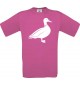 Cooles Kinder-Shirt Tiere Ente, pink, 104