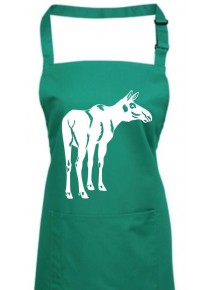 Kochschürze, Tiere Elch Elk, emerald