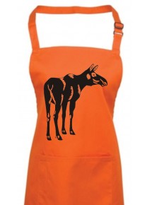 Kochschürze, Tiere Elch Elk, orange