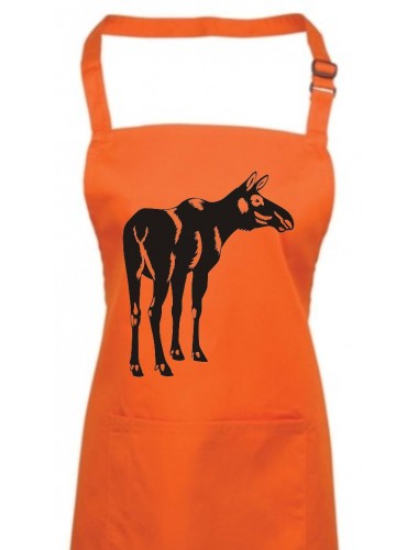 Kochschürze, Tiere Elch Elk, orange