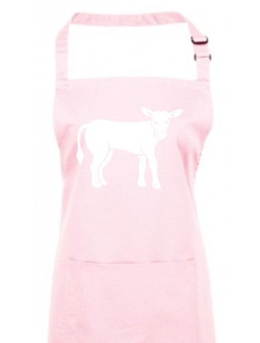 Kochschürze, Tiere Kuh, Bulle, pink