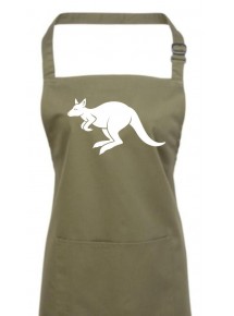 Kochschürze, Tiere Känguru Roo, olive