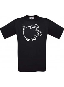 Männer-Shirt Funny Tiere Schweinchen Schwein Ferkel