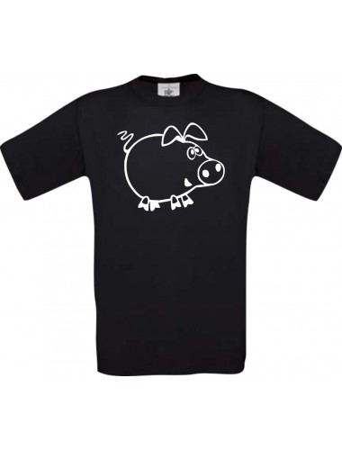 Männer-Shirt Funny Tiere Schweinchen Schwein Ferkel