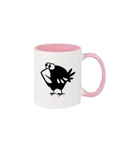 Kaffeepott Funny Tiere Vogel Spatz, rosa