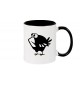 Kaffeepott Funny Tiere Vogel Spatz, schwarz