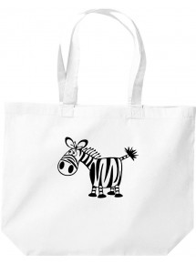 große Einkaufstasche, Shopper Funny Tiere Zebra