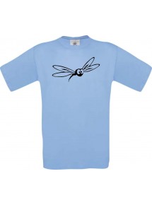 Männer-Shirt Funny Tiere Mücke Stechmücke , hellblau, L