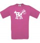 Cooles Kinder-Shirt Funny Tiere Pferd Pony, pink, 104