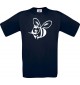 Cooles Kinder-Shirt Funny Tiere Biene, blau, 104