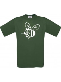 Cooles Kinder-Shirt Funny Tiere Biene, dunkelgruen, 104