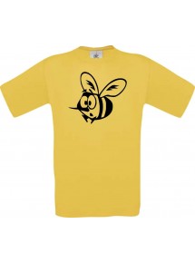 Cooles Kinder-Shirt Funny Tiere Biene, gelb, 104