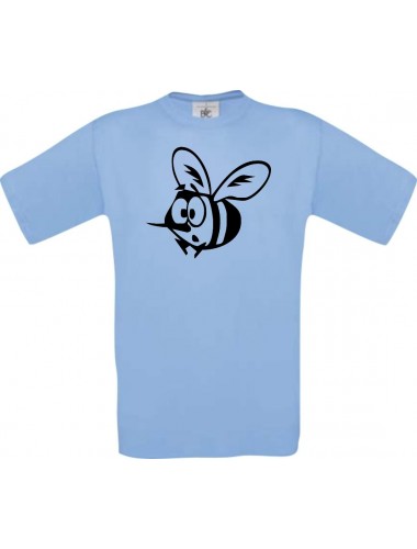Cooles Kinder-Shirt Funny Tiere Biene, hellblau, 104