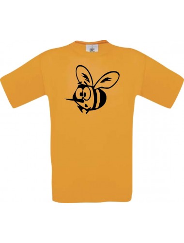 Cooles Kinder-Shirt Funny Tiere Biene, orange, 104