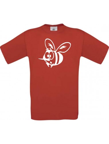 Cooles Kinder-Shirt Funny Tiere Biene, rot, 104