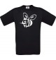 Cooles Kinder-Shirt Funny Tiere Biene, schwarz, 104