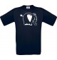 Cooles Kinder-Shirt Funny Tiere Elefant, blau, 104
