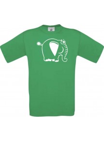 Cooles Kinder-Shirt Funny Tiere Elefant, kellygreen, 104