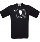 Cooles Kinder-Shirt Funny Tiere Elefant, schwarz, 104