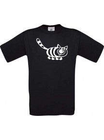 Cooles Kinder-Shirt Funny Tiere Katze, schwarz, 104