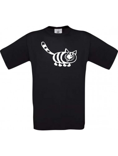 Cooles Kinder-Shirt Funny Tiere Katze, schwarz, 104