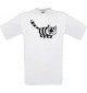 Cooles Kinder-Shirt Funny Tiere Katze, weiss, 104