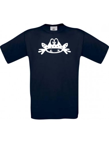 Cooles Kinder-Shirt Funny Tiere Frosch Kröte, blau, 104