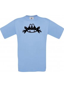 Cooles Kinder-Shirt Funny Tiere Frosch Kröte, hellblau, 104