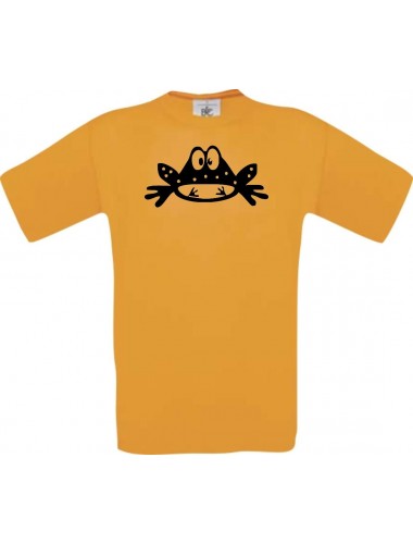 Cooles Kinder-Shirt Funny Tiere Frosch Kröte, orange, 104