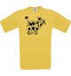 Cooles Kinder-Shirt Funny Tiere Kuh, gelb, 104