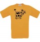 Cooles Kinder-Shirt Funny Tiere Kuh, orange, 104