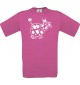 Cooles Kinder-Shirt Funny Tiere Kuh, pink, 104