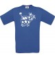 Cooles Kinder-Shirt Funny Tiere Kuh, royalblau, 104