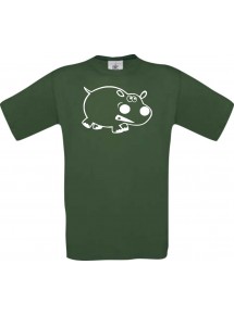 Cooles Kinder-Shirt Funny Tiere Nilpferd, dunkelgruen, 104