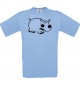 Cooles Kinder-Shirt Funny Tiere Nilpferd, hellblau, 104