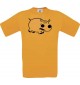Cooles Kinder-Shirt Funny Tiere Nilpferd, orange, 104