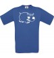 Cooles Kinder-Shirt Funny Tiere Nilpferd, royalblau, 104