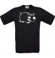 Cooles Kinder-Shirt Funny Tiere Nilpferd, schwarz, 104