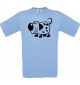Cooles Kinder-Shirt Funny Tiere Hund Dog, hellblau, 104