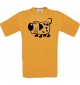 Cooles Kinder-Shirt Funny Tiere Hund Dog, orange, 104