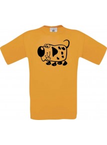 Cooles Kinder-Shirt Funny Tiere Hund Dog, orange, 104