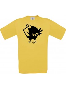 Cooles Kinder-Shirt Funny Tiere Vogel Spatz, gelb, 104