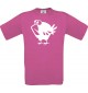 Cooles Kinder-Shirt Funny Tiere Vogel Spatz, pink, 104
