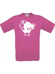 Cooles Kinder-Shirt Funny Tiere Vogel Spatz, pink, 104