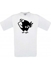 Cooles Kinder-Shirt Funny Tiere Vogel Spatz, weiss, 104