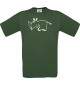 Cooles Kinder-Shirt Funny Tiere Nashorn, dunkelgruen, 104