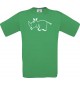 Cooles Kinder-Shirt Funny Tiere Nashorn, kellygreen, 104