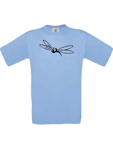 Cooles Kinder-Shirt Funny Tiere Fliege Insekt, hellblau, 104